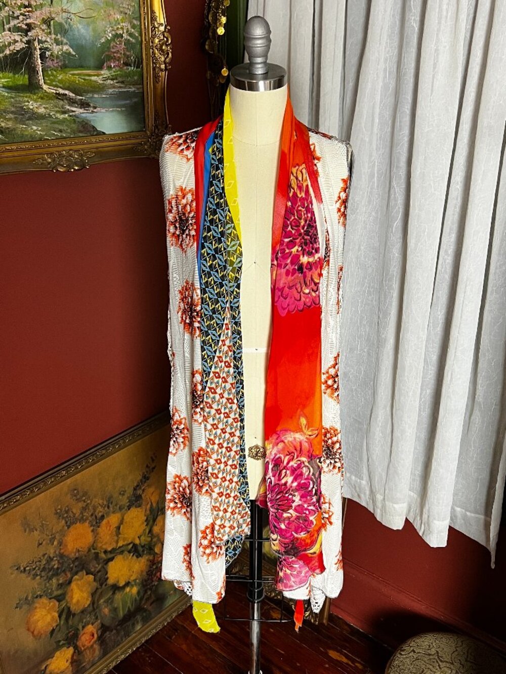 Colorful vest duster